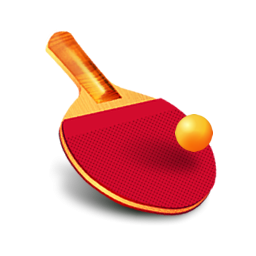 Ping Pong Paddle And Ball Icon, PNG ClipArt Image