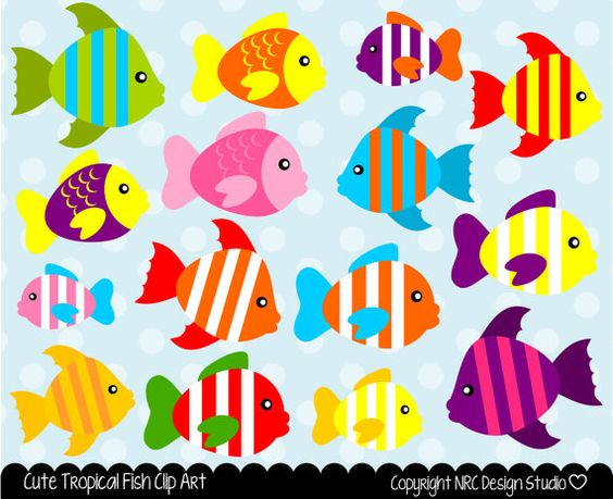 80% SALE Tropical Fish Ocean Clip Art