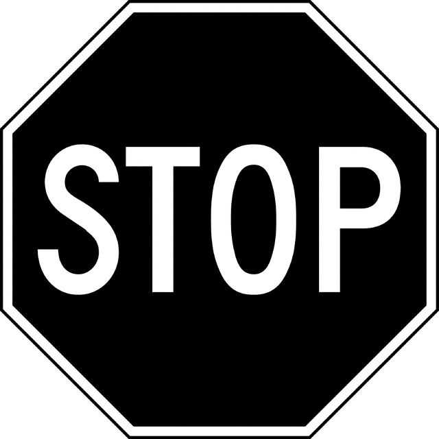 Free Black And White Stop Sign, Download Free Black And White Stop Sign