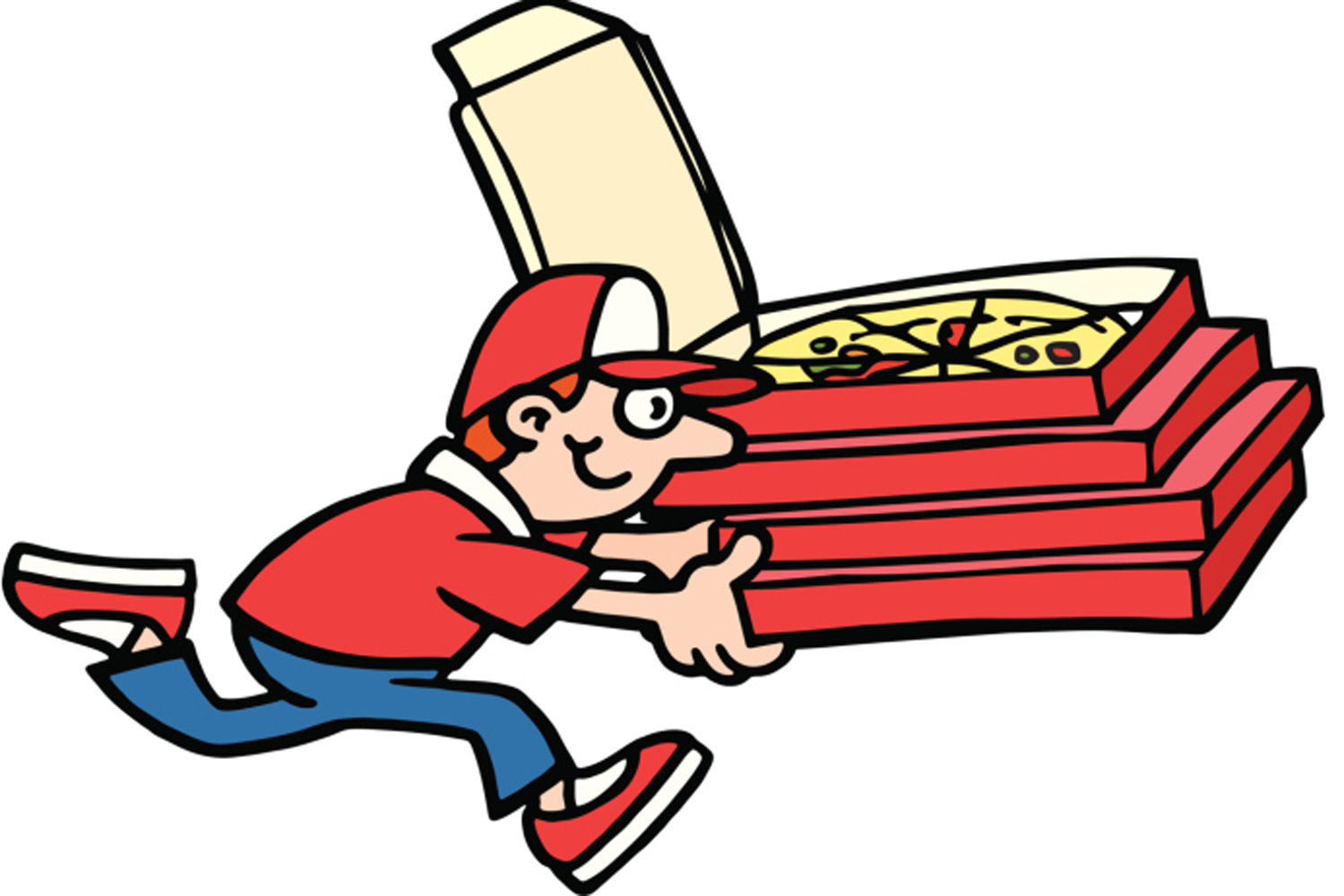 free clipart pizza delivery man - photo #1