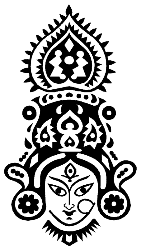 Durga Devi Clipart Black And White 