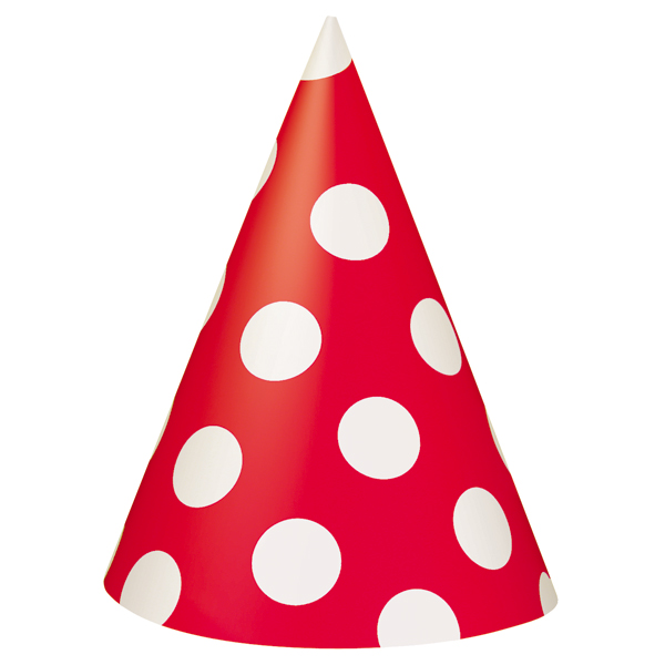 Red Polka Dot Party Hats 