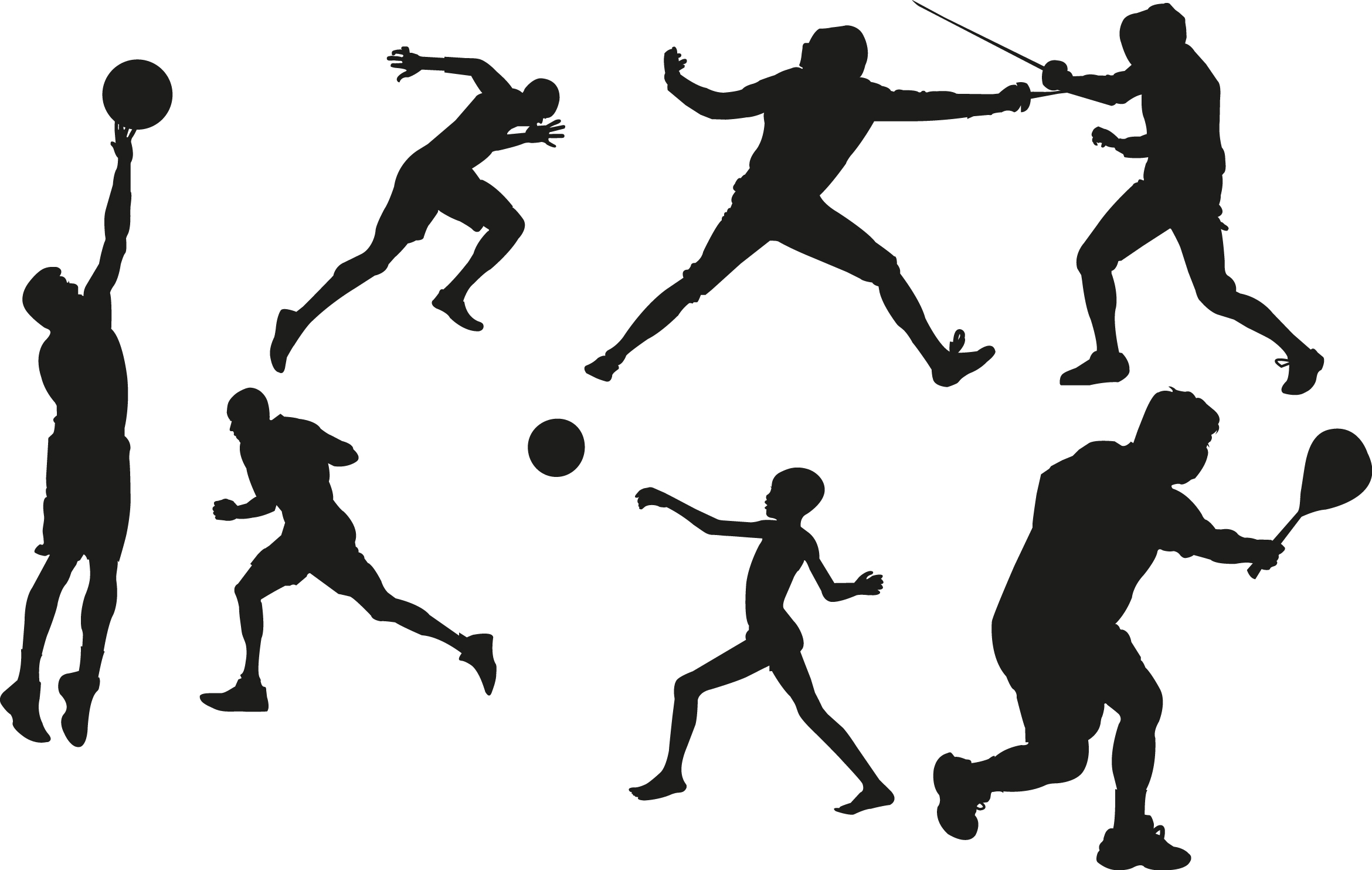 Sports Silhouette Clip Art Professional sports is my leisure