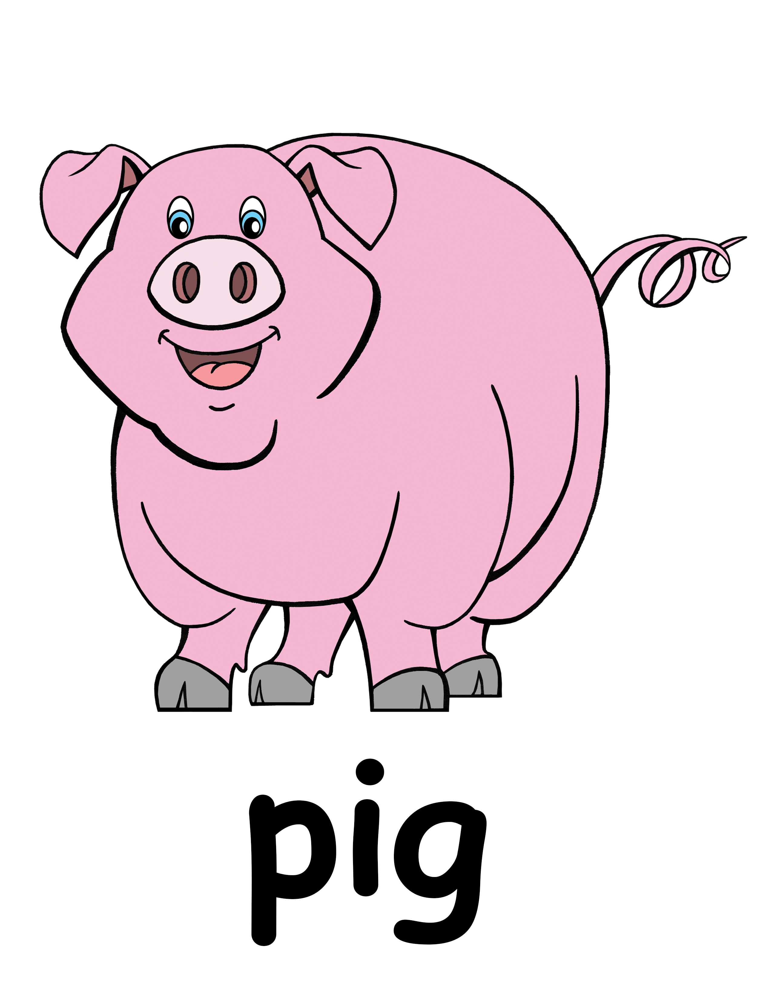 Pig in mud cartoon farm clipart free clip art image image