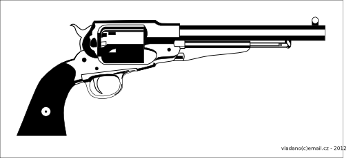Revolver Remington 1858 New Model Army Clipart