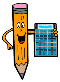 Calculator And Pencil Clipart