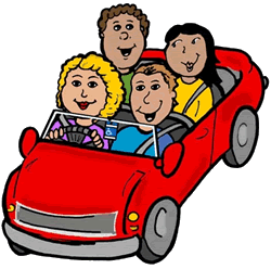 Full Version of Friends in Convertible Car Clipart