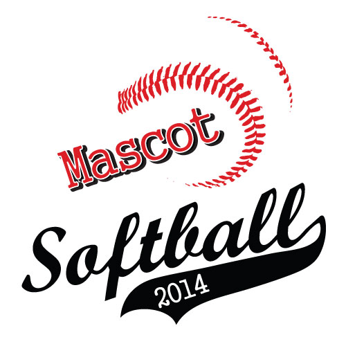 Softball mascot and sports tail clipart download vector image