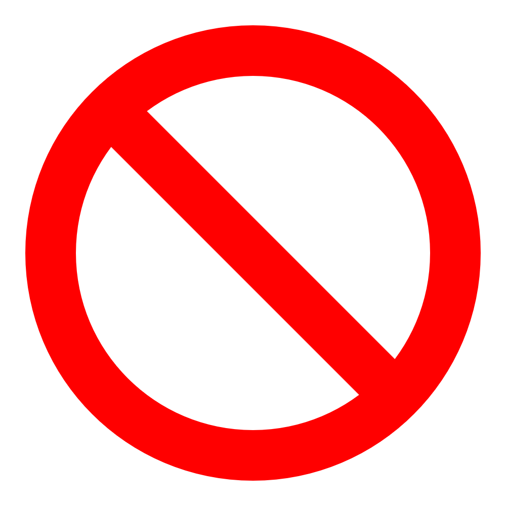 not allowed sign no background - Clip Art Library