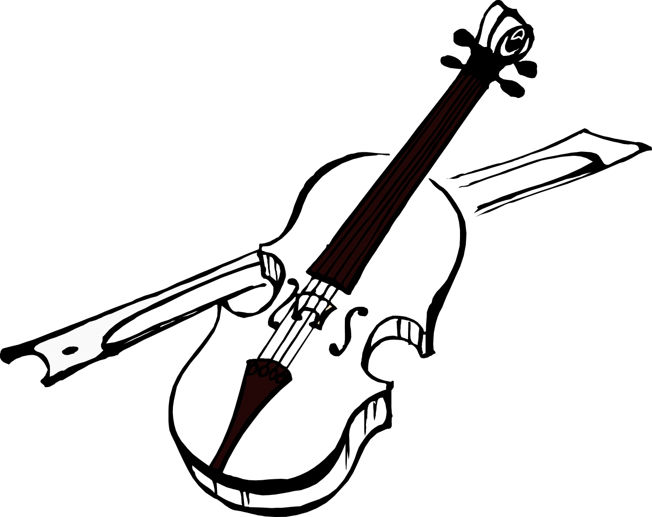 Cello Clipart Black And White 