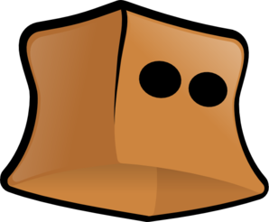 Paper Bag With Eye Holes Clip Art