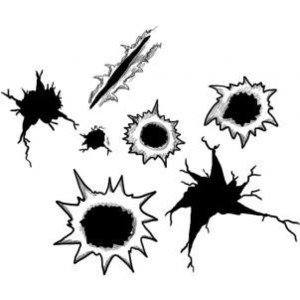 How To Draw Bullet Holes