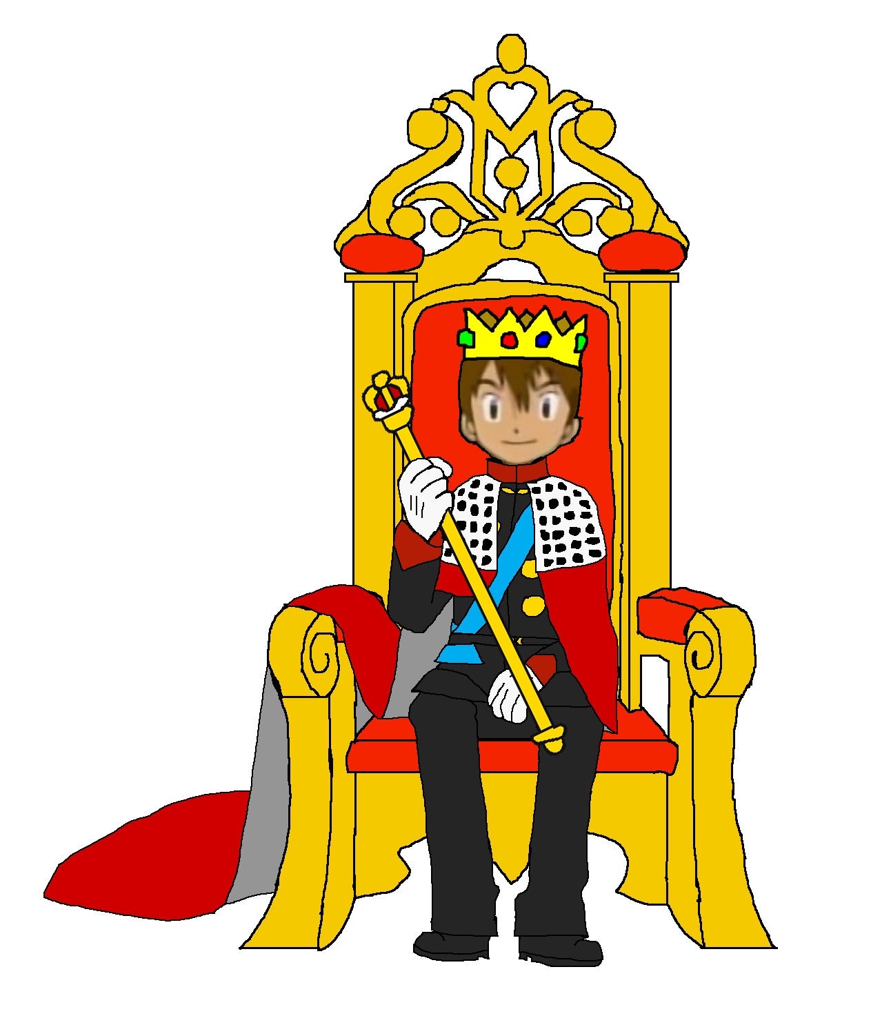 king sitting on throne drawing - Clip Art Library.