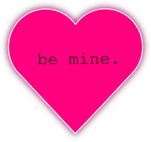 Be Mine Pink Heart Clip Art