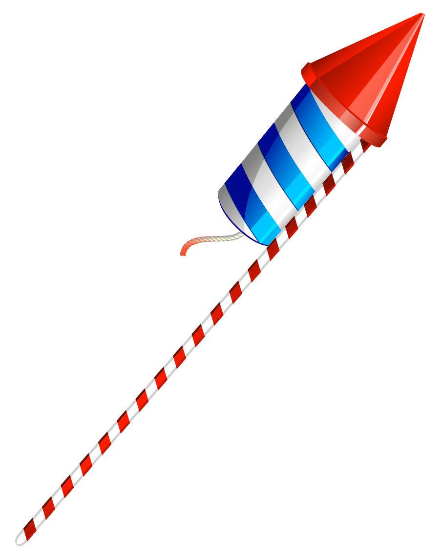 July 4th USA Sparkler PNG Clipart 