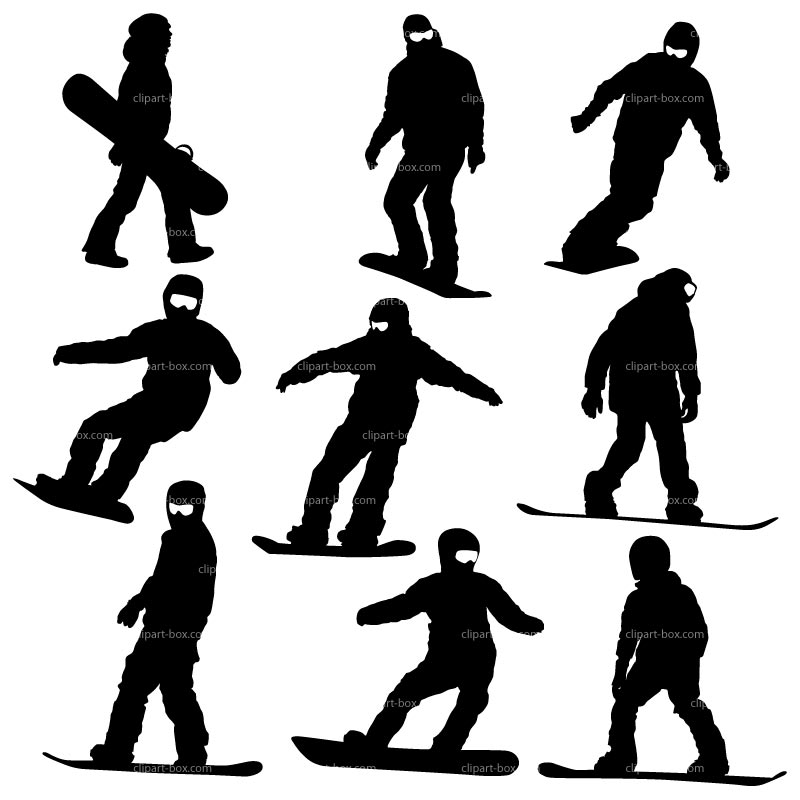 CLIPART SNOWBOARDERS 