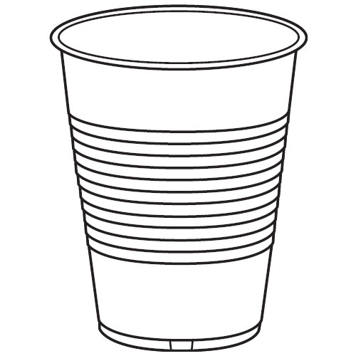 Solo Cup Black And White Clipart 