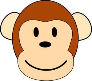 Dan Brown Monkey Large Clip Art 