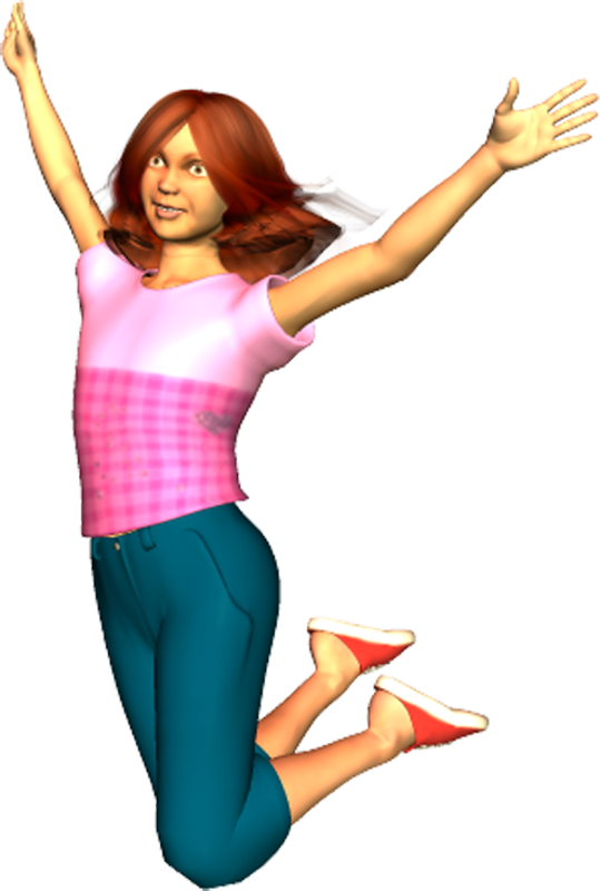 Katie Happy Jump Poser Png Clipart by clipartcotttage on DeviantArt 