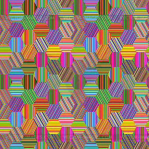 Hexagonal stripes patchwork