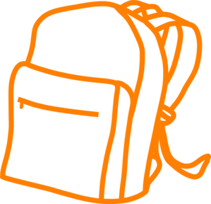 Orange Back Pack Clip Art