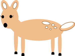 doe with bow clipart download