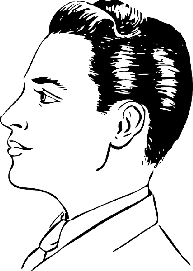 Side Face Drawing Men Clip Art Library