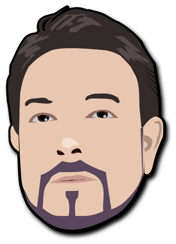 man with beard profile