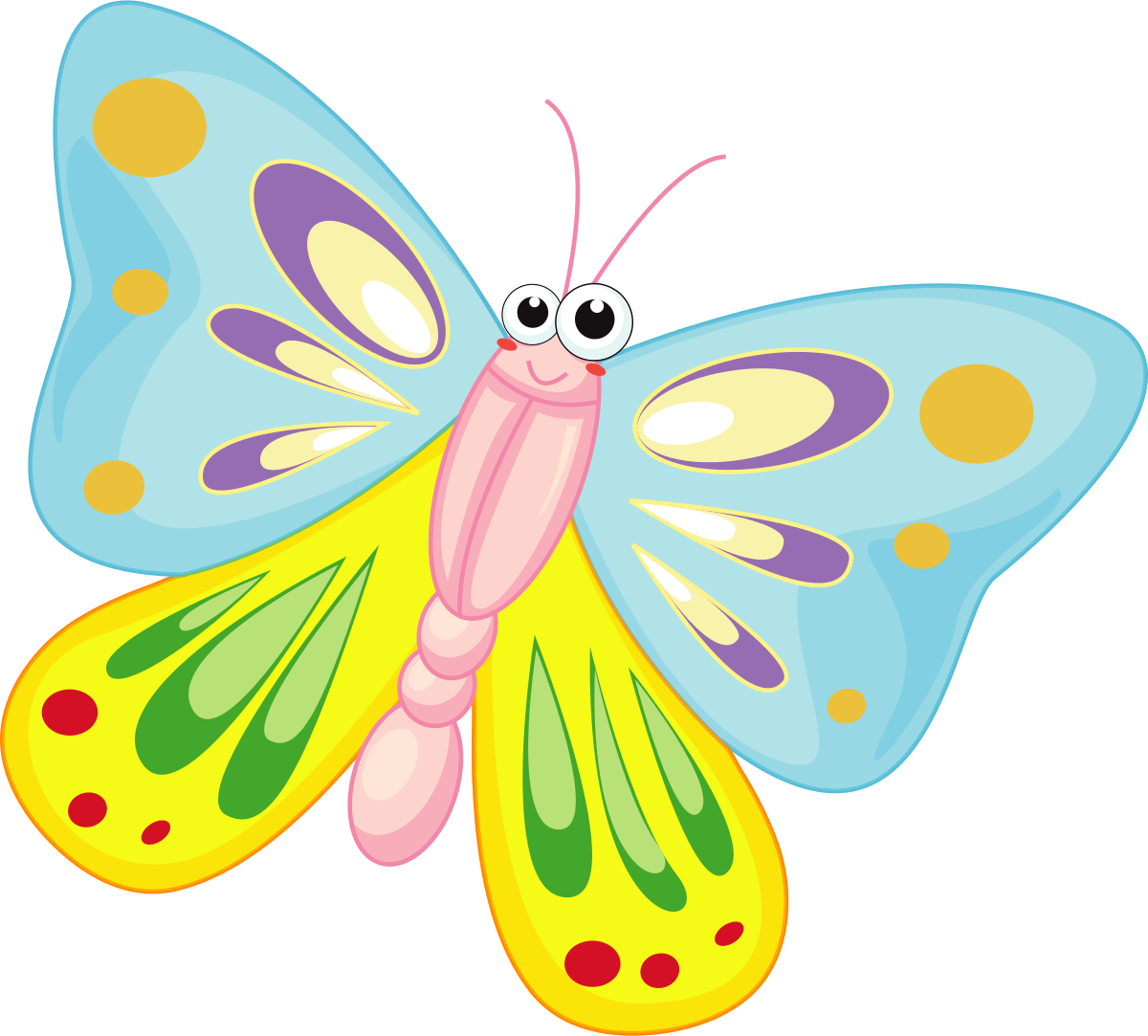 Cartoon butterfly clip art image