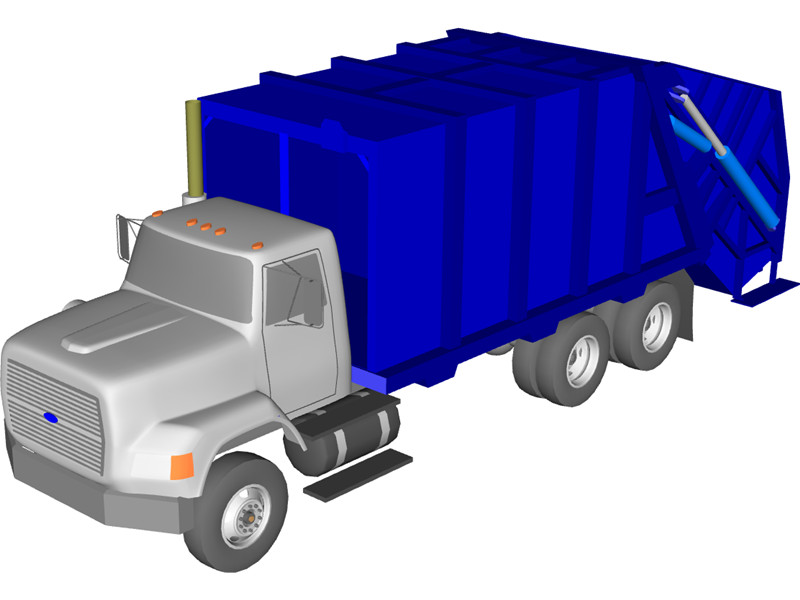 Garbage Truck 3D Model Download