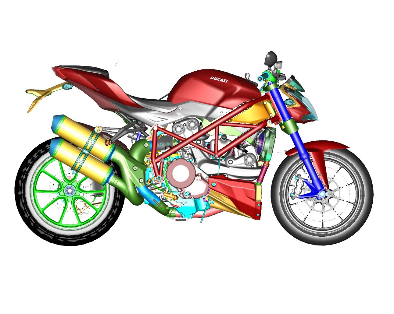 CAD Drawings of the Ducati Streetfighter 848