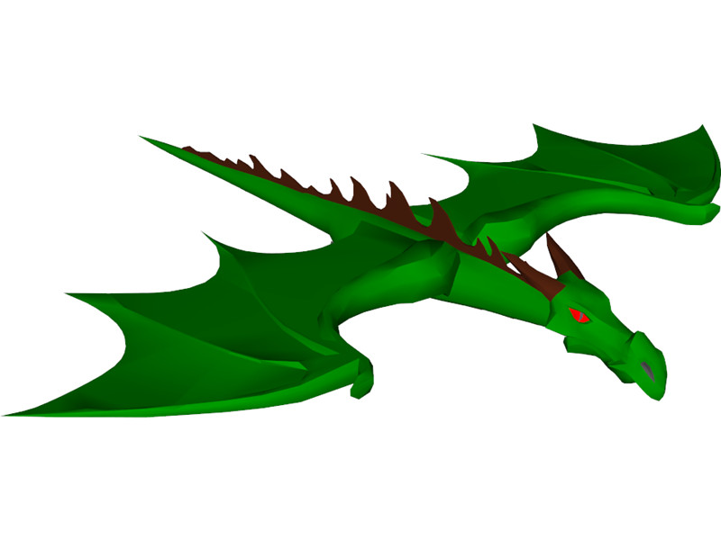 Little Green Dragon 3D Model Download
