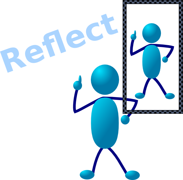 a team reflection clipart