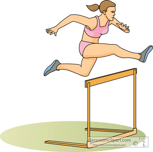 Track and Field Clipart : hurdling race sports 08b : Classroom Clipart