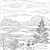black and white creek and river clip art