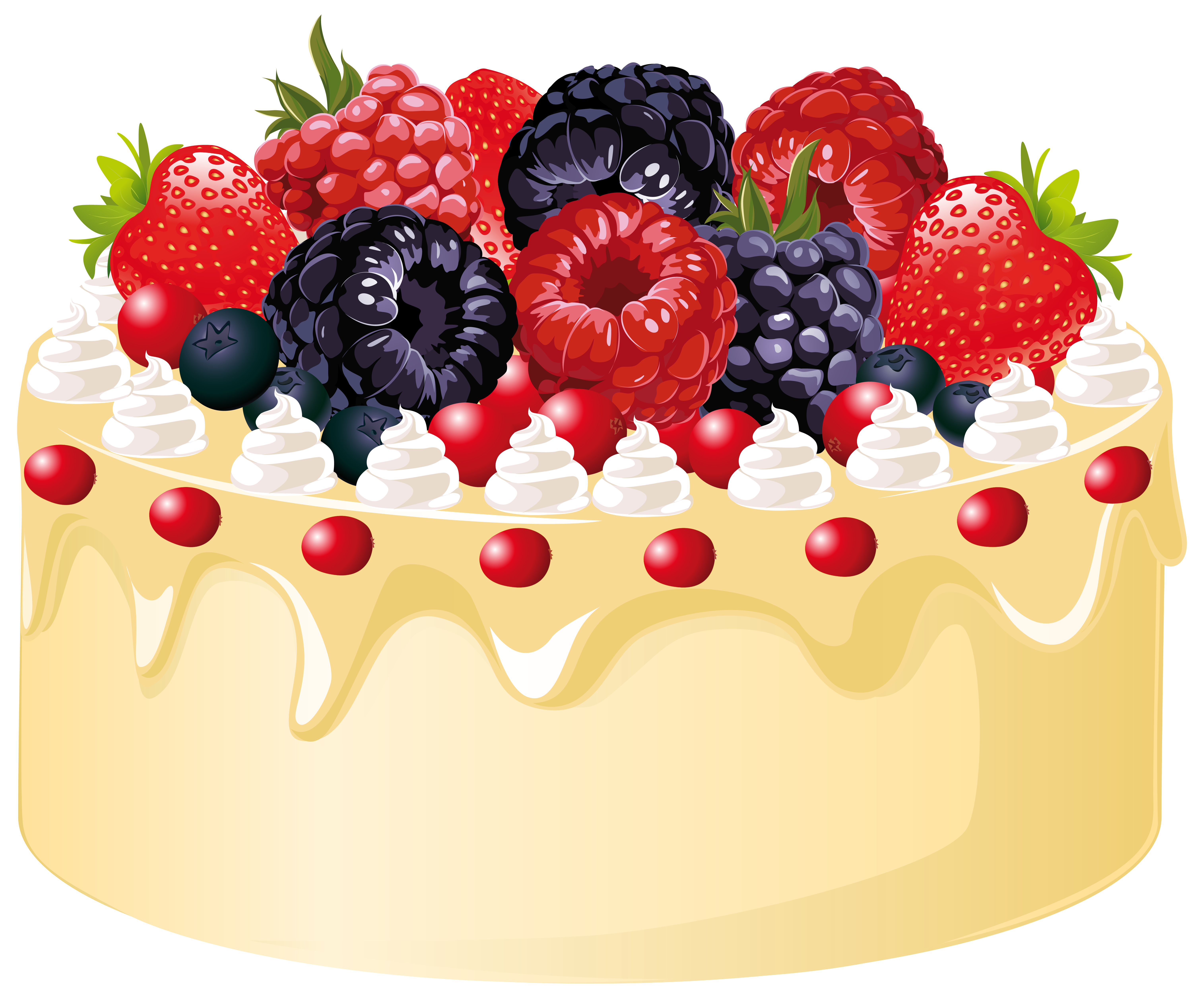 Fruit Cake with Candle PNG Clipart Image