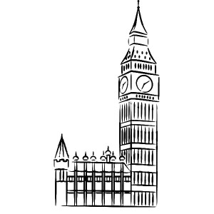 Drawing Of Big Ben Clock 