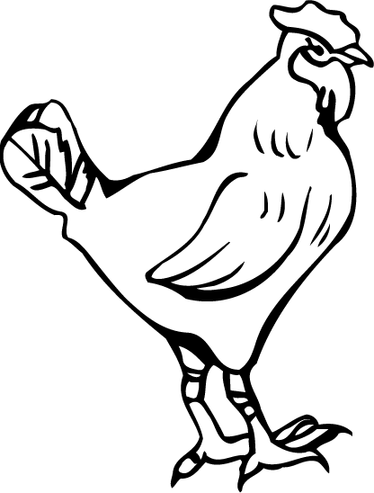 rooster clipart black - photo #44