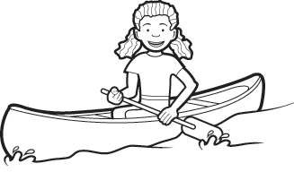 Kids Canoeing Clipart 