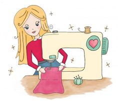 Sewing machines illustrations