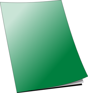Booklet Pamphlet Green Cover Clip Art 
