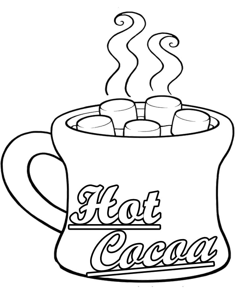 Cocoa Drawings Colouring Page