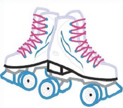 Skating free roller skate clipart image