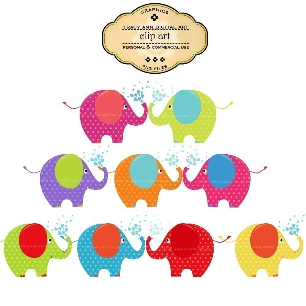 Digital Download Discoveries For ELEPHANT CLIP ART From EasyPeach
