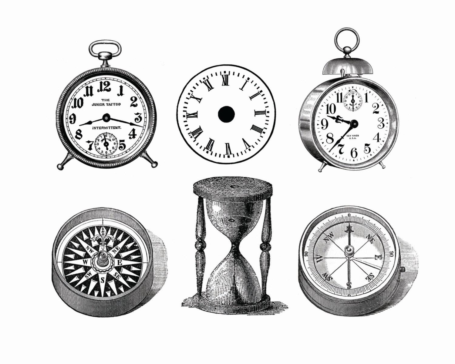 Home Office : The Most Stylish Vintage Clocks Clipart Intended For