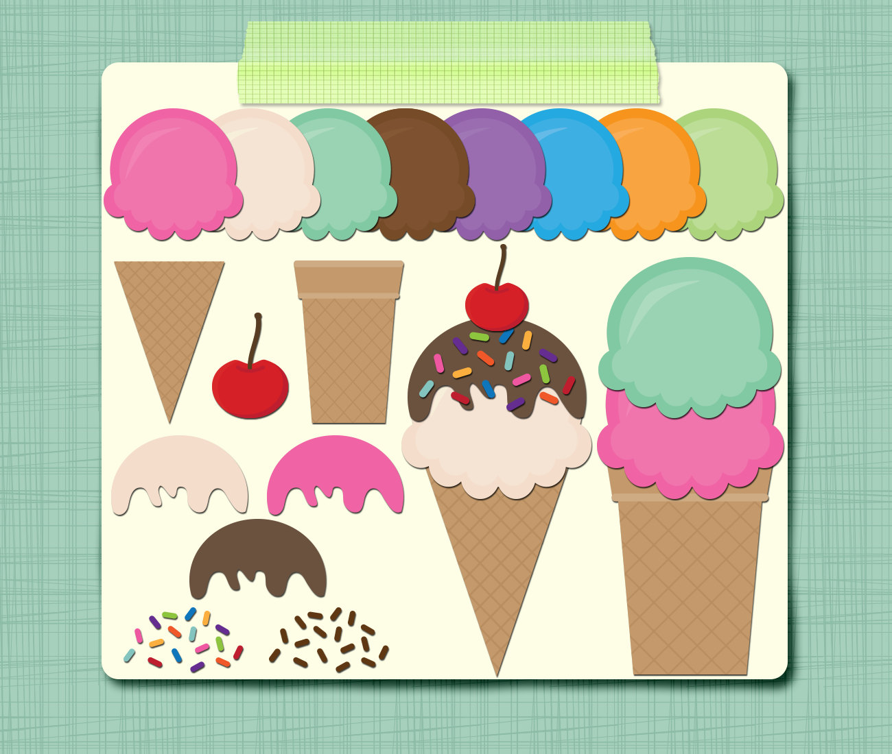 Digital download discoveries for ice cream cone from image