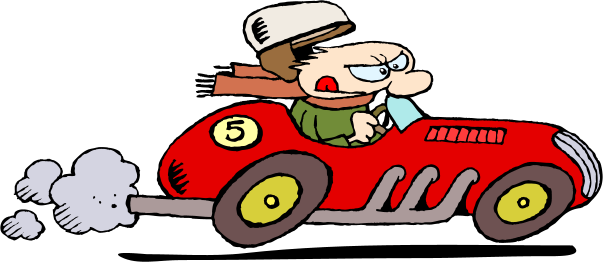 speeding car clipart