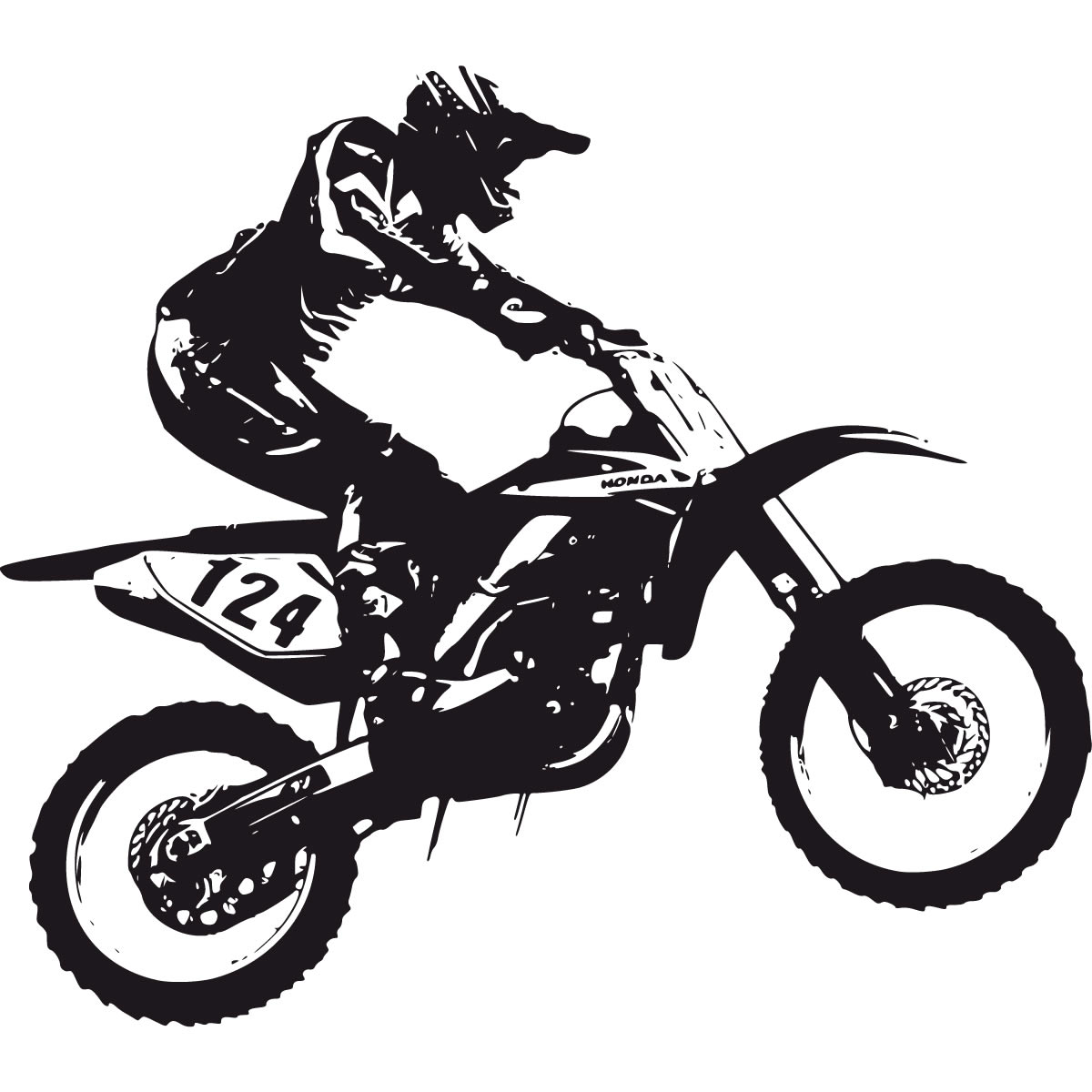 Clip Arts Related To : silhouette dirt bike clipart. 