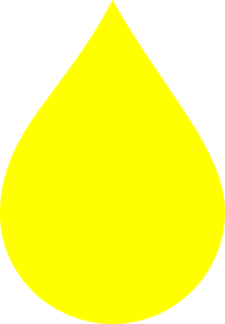 Yellow Water Droplet Clip Art