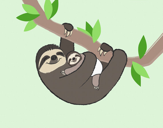 Popular items for sloth art 